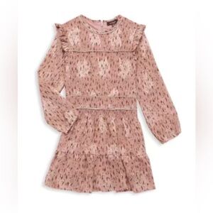 Imoga - NWT big girls Mindy Ruffle mini dress long sleeve elastic waist pink 12